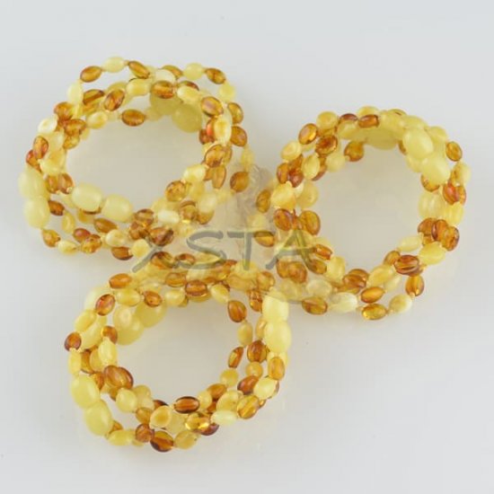 Olive amber teething bracelet